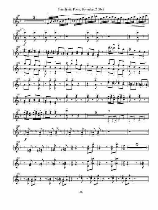 双簧管曲谱【巴颜喀拉】双簧管分谱_第3张