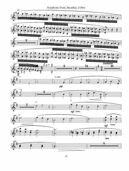 双簧管曲谱【巴颜喀拉】双簧管分谱_第7张