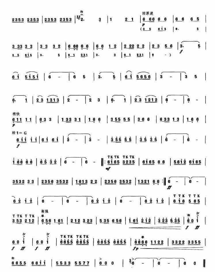笙谱大全【鄂伦春马队在巡逻】高扬 暴侠曲_第3张