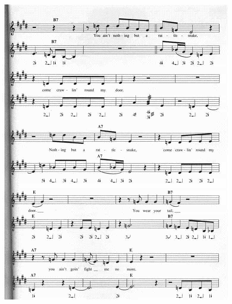 口琴二重奏谱【rattlesnake】by john brim 蓝调口琴重奏曲_第2张