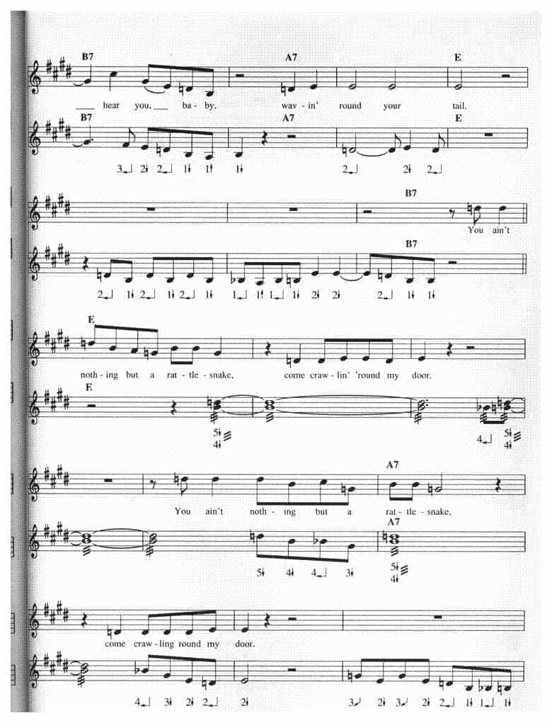 口琴二重奏谱【rattlesnake】by john brim 蓝调口琴重奏曲_第4张