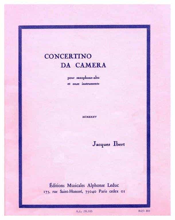 萨克斯谱【Concertino Da Camera】Jacques_第1张