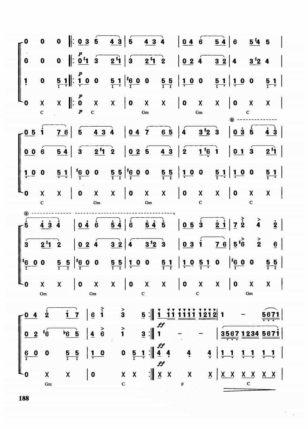 半音阶口琴简谱【柴可夫斯基西班牙圆舞曲】外国名曲_第3张