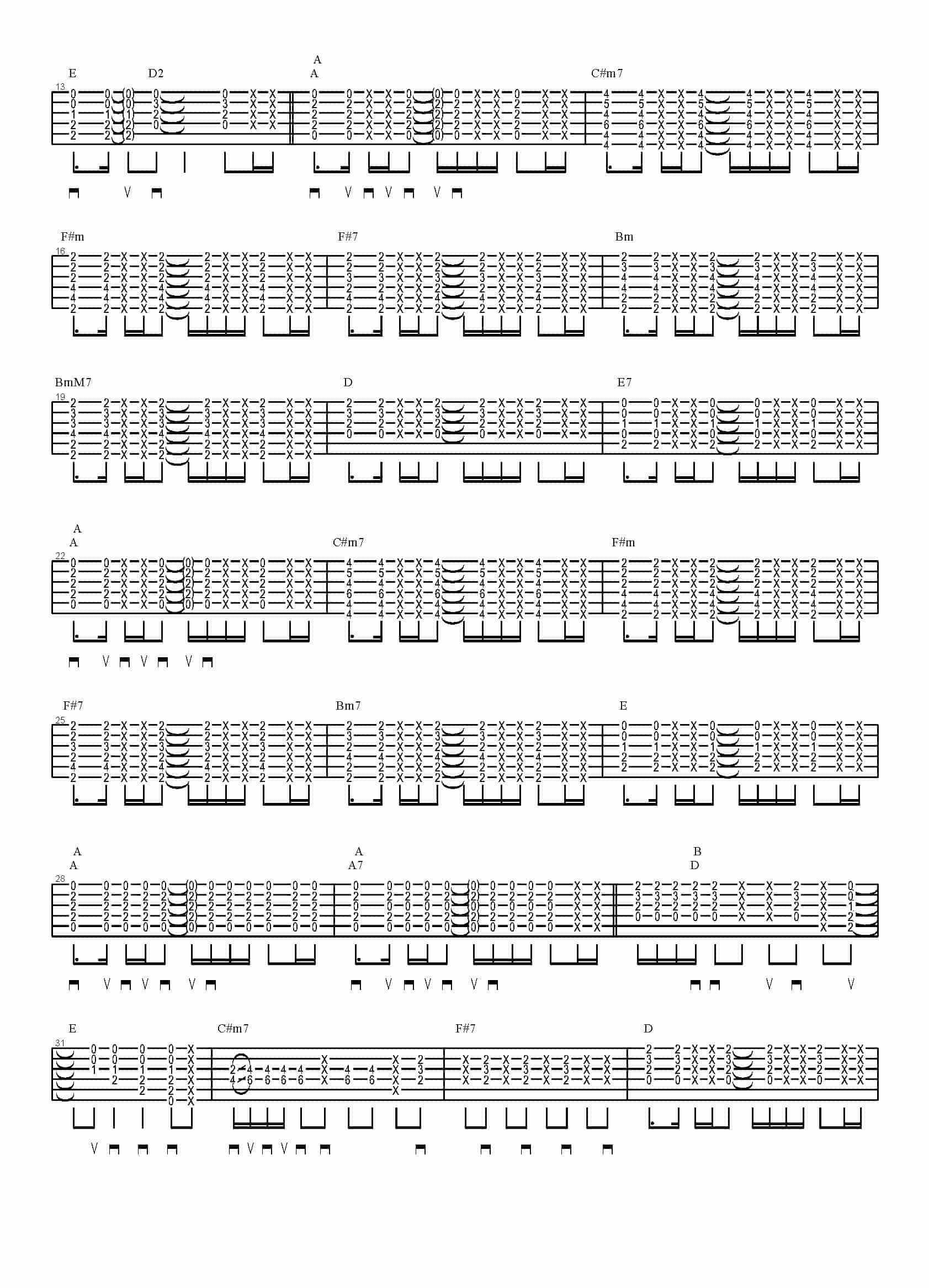 DEPAPEPE吉他谱【start】高清图片吉他六线谱_第2张