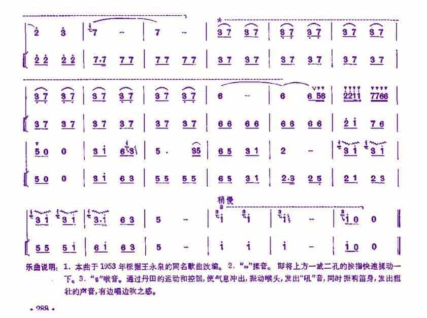竹笛谱【打靶归来】_第6张