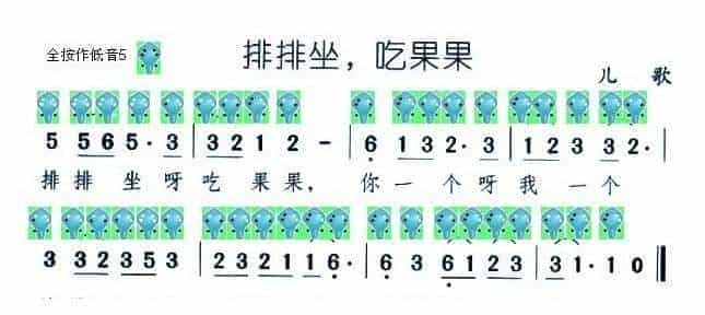 埙谱【排排坐 吃果果】_第1张