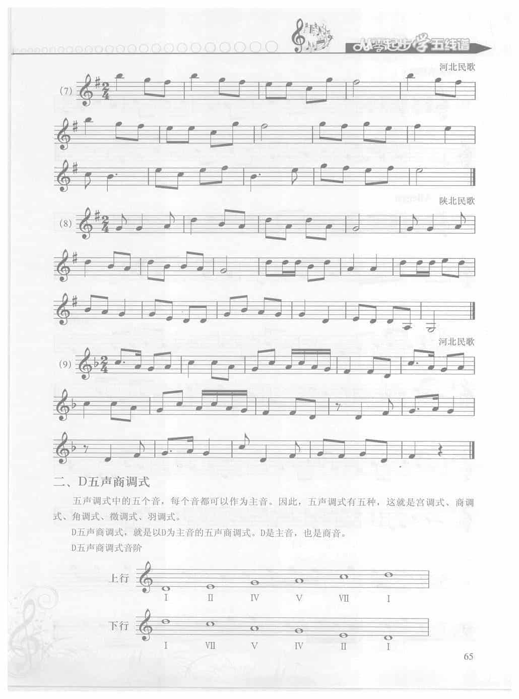 五线谱入门学习 第四章 民族五声调式【一、C五声宫调式 宫调式视唱】_第4张