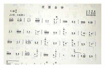 古筝曲谱【夜撞金钟】筝谱_第1张