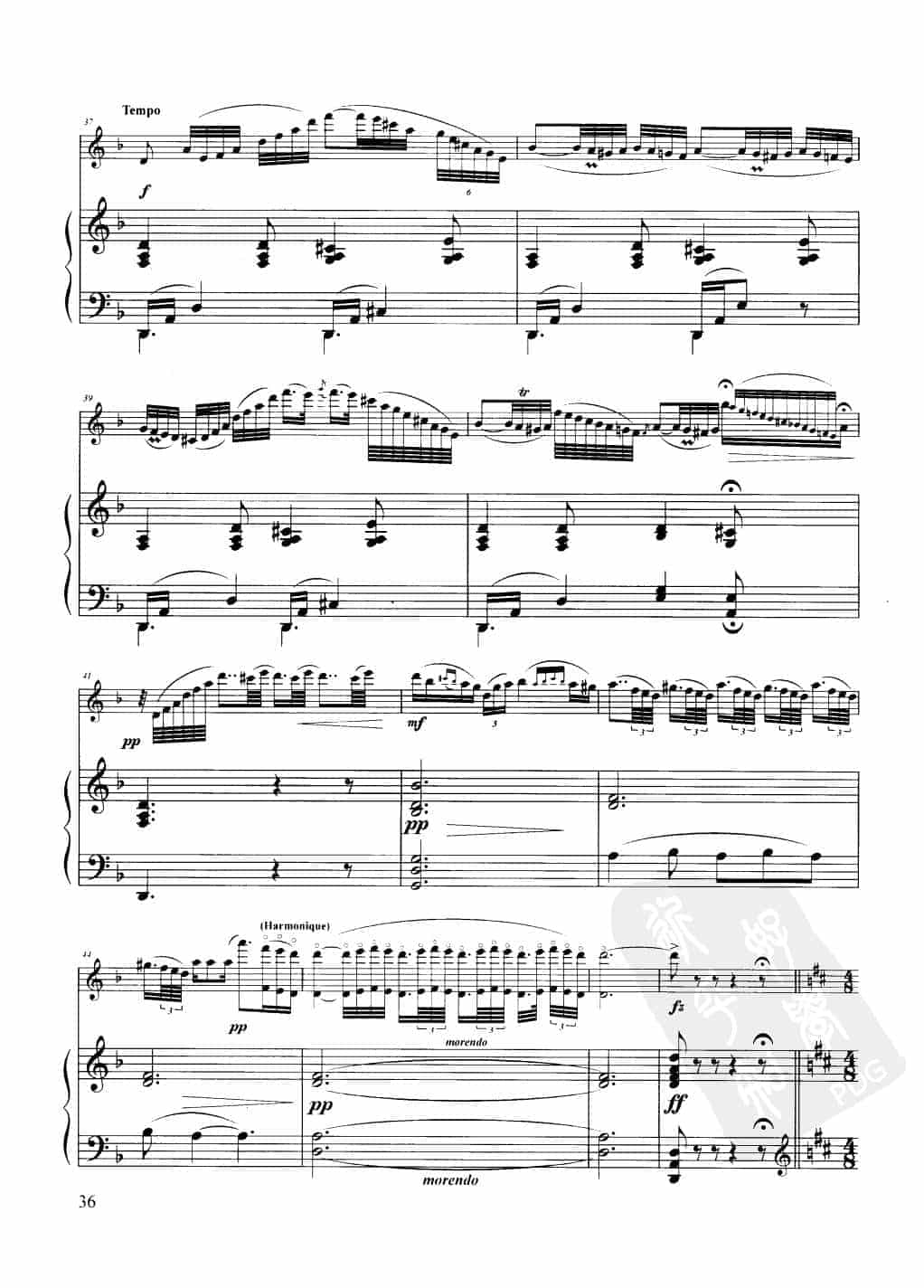 长笛经典【匈牙利田园幻想曲 / F·多普勒】钢琴伴奏曲谱_第5张