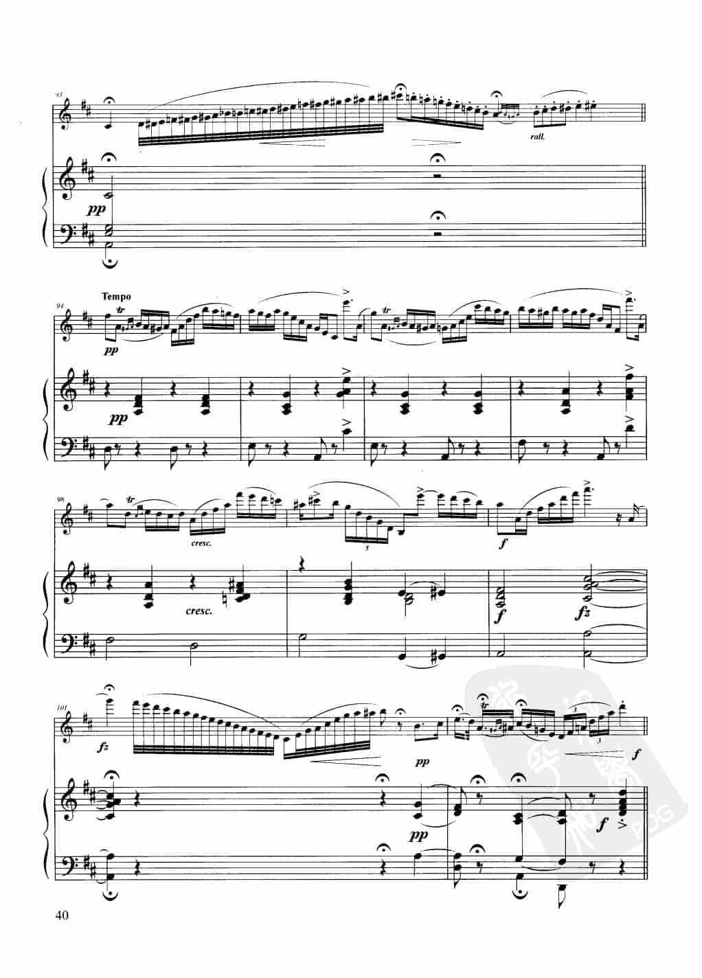 长笛经典【匈牙利田园幻想曲 / F·多普勒】钢琴伴奏曲谱_第9张