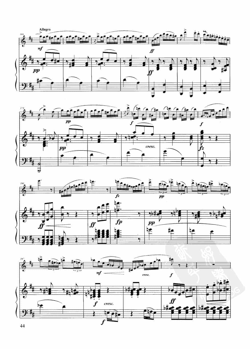 长笛经典【匈牙利田园幻想曲 / F·多普勒】钢琴伴奏曲谱_第13张