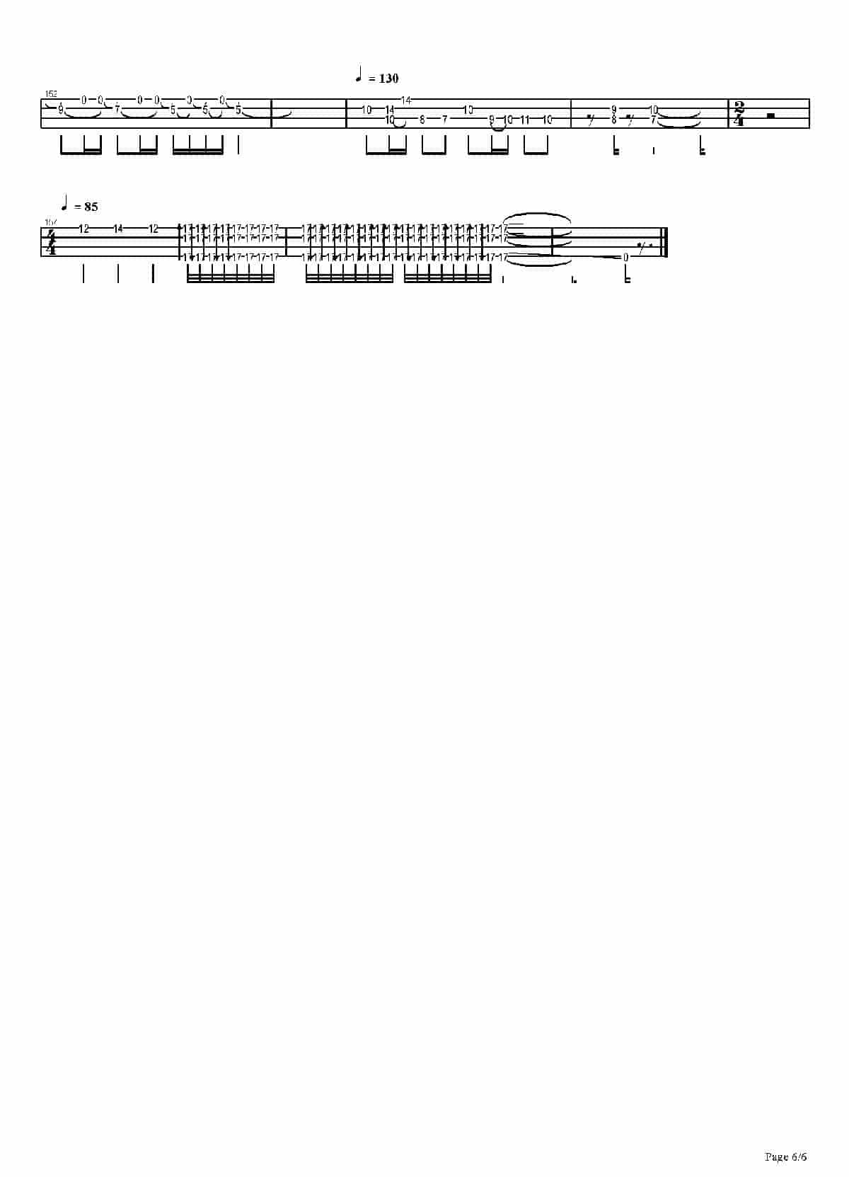 贝司乐谱【moon and country】Bass谱_第6张
