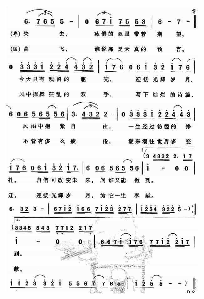 洞箫曲谱【光辉岁月】_第2张