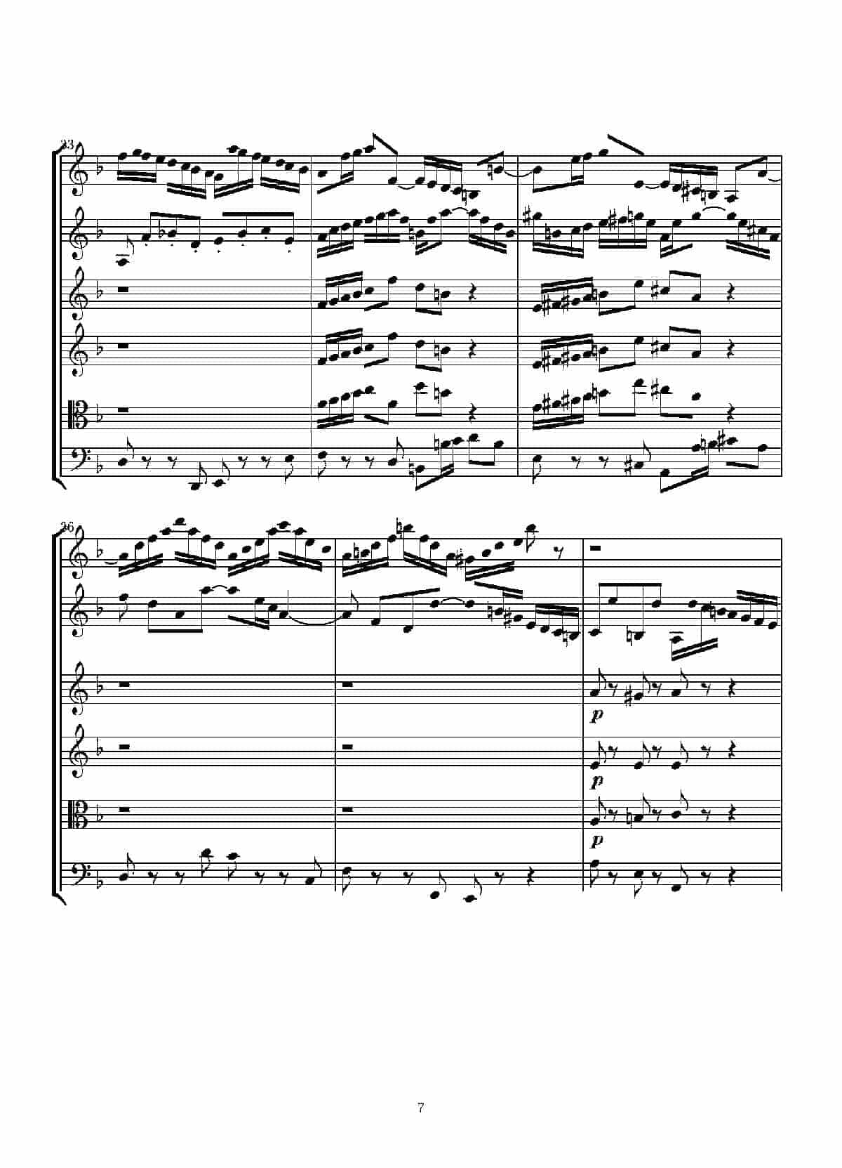 Concerto in D minor for two violins and string(Score)_第7张