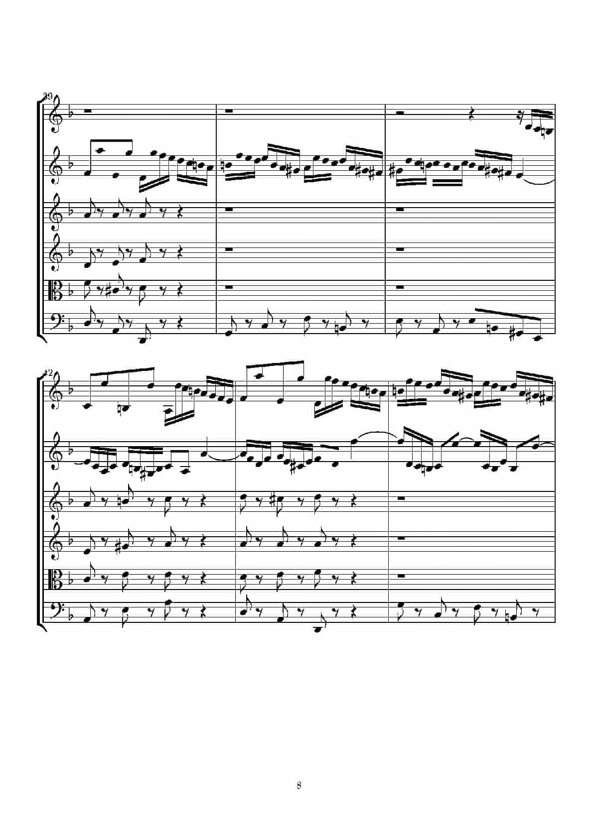 Concerto in D minor for two violins and string(Score)_第8张