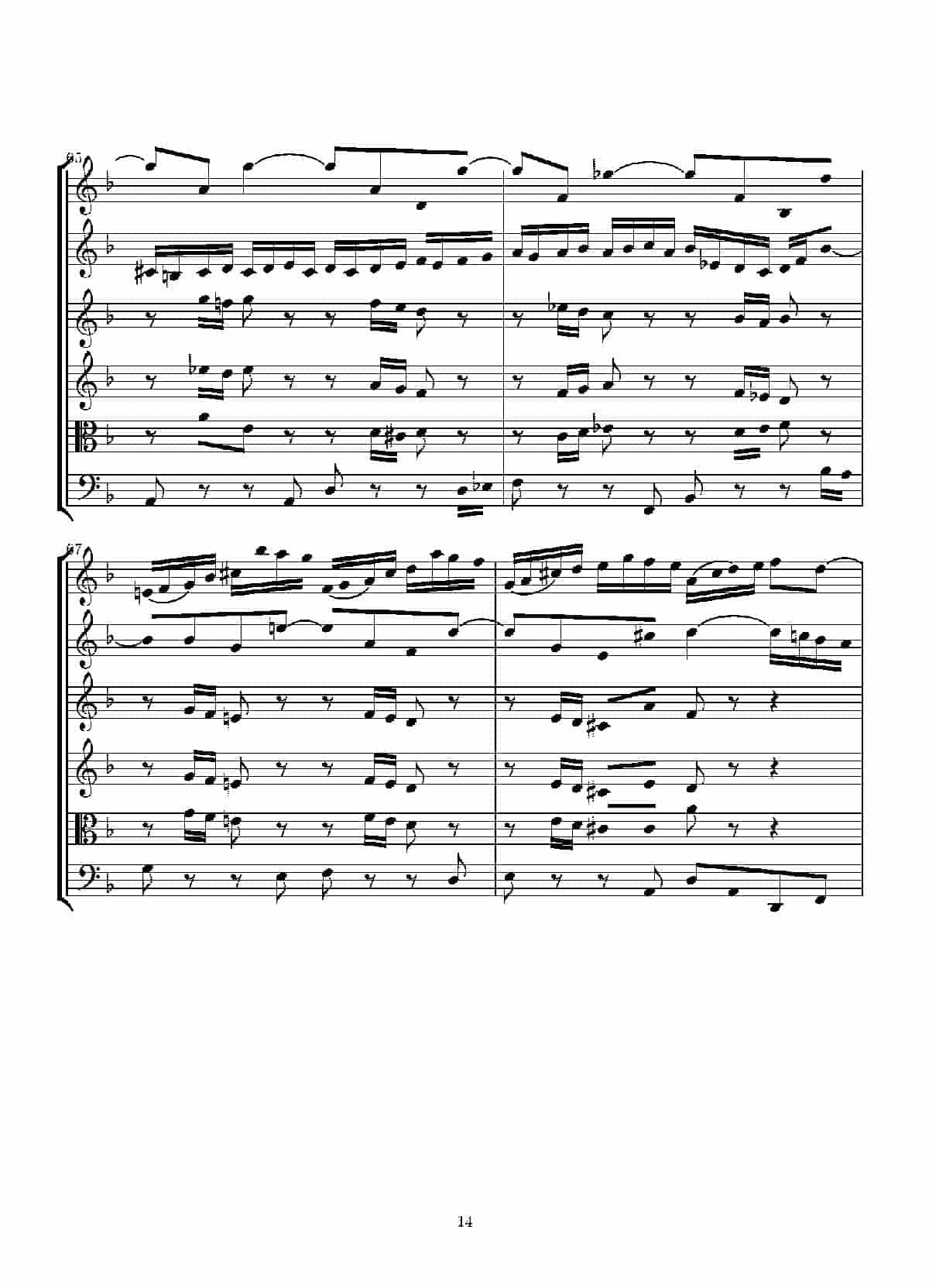 Concerto in D minor for two violins and string(Score)_第14张