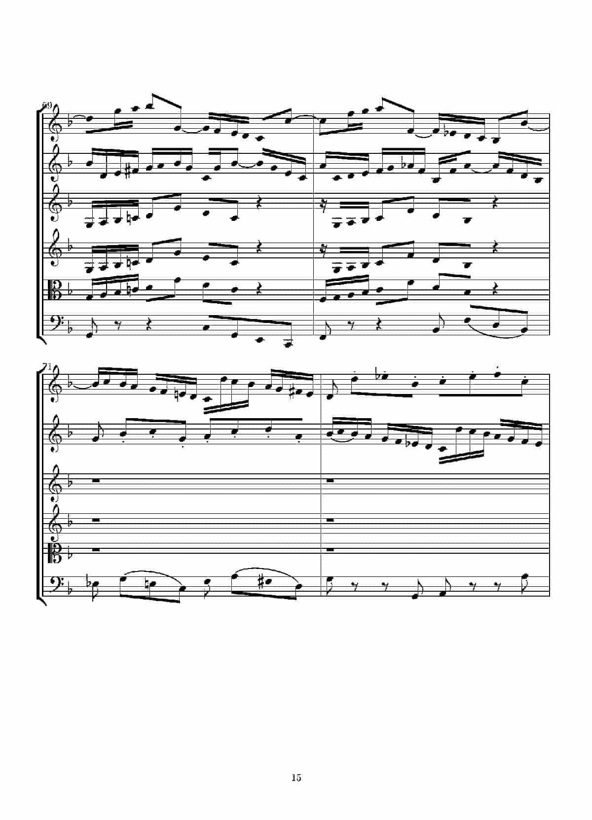Concerto in D minor for two violins and string(Score)_第15张