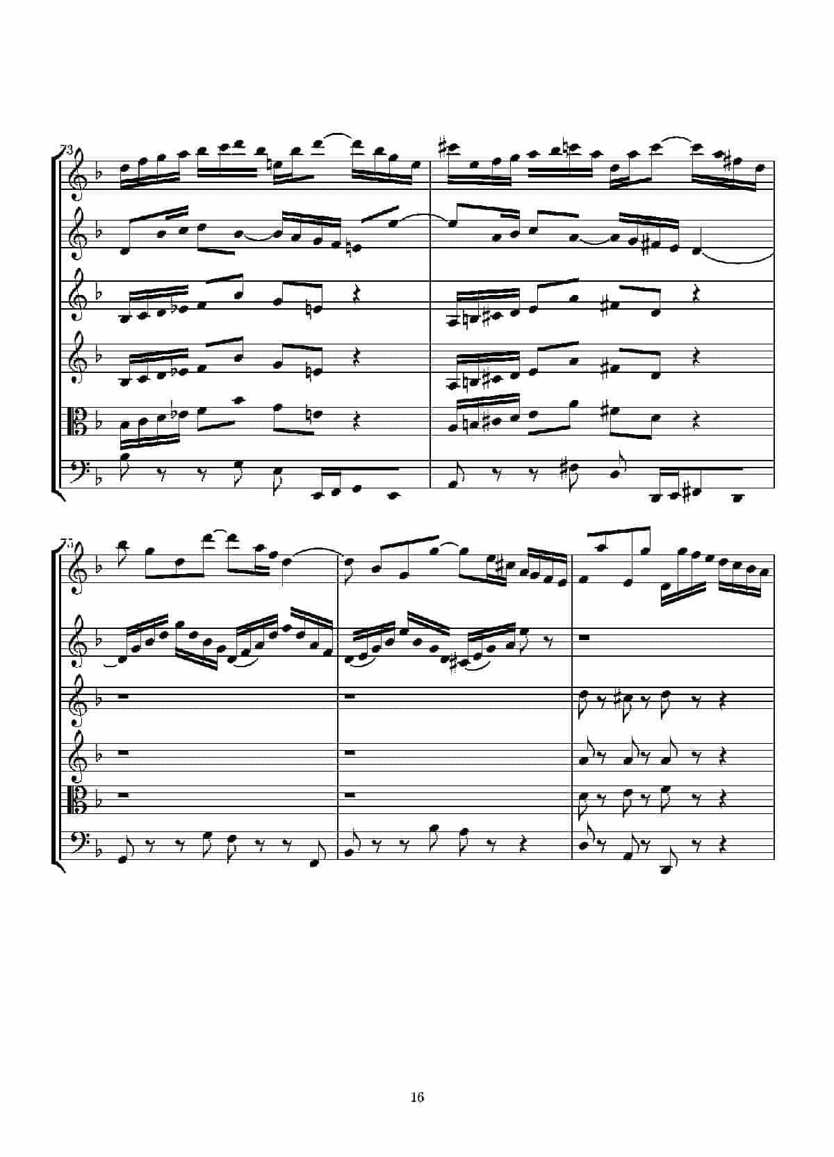 Concerto in D minor for two violins and string(Score)_第16张