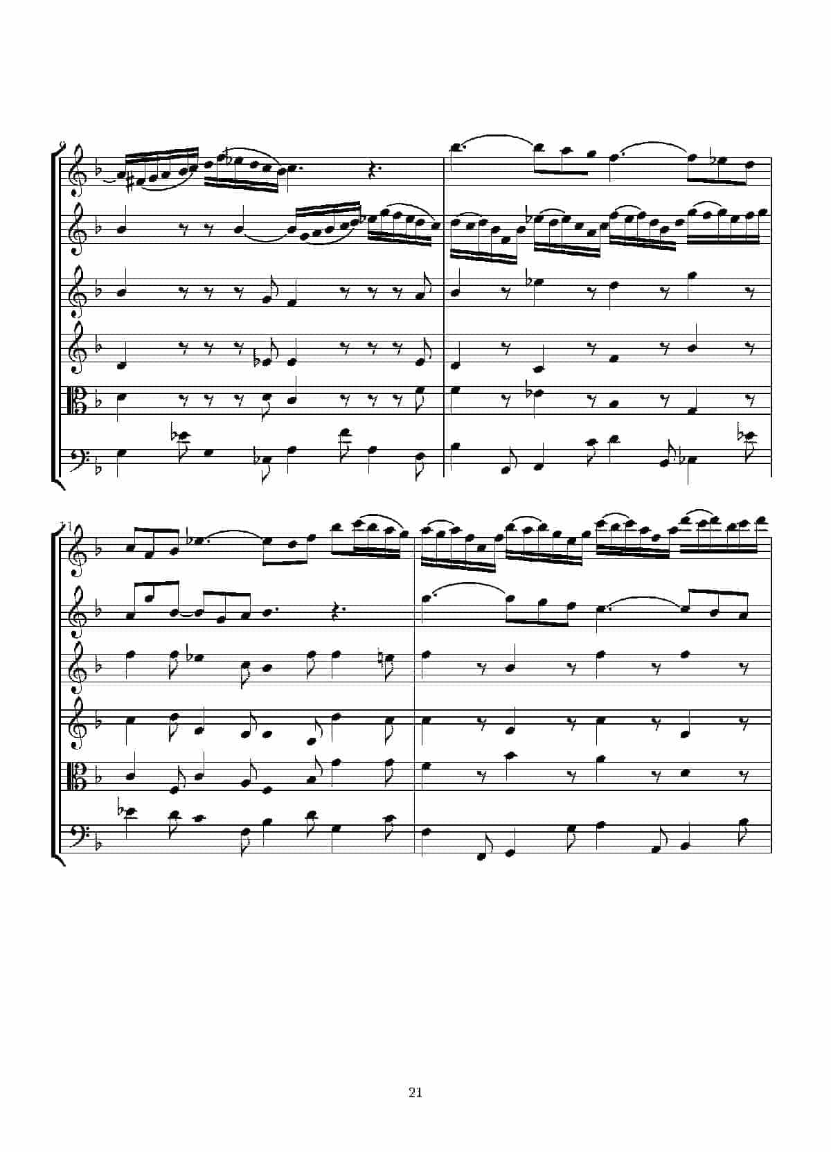 Concerto in D minor for two violins and string(Score)_第21张