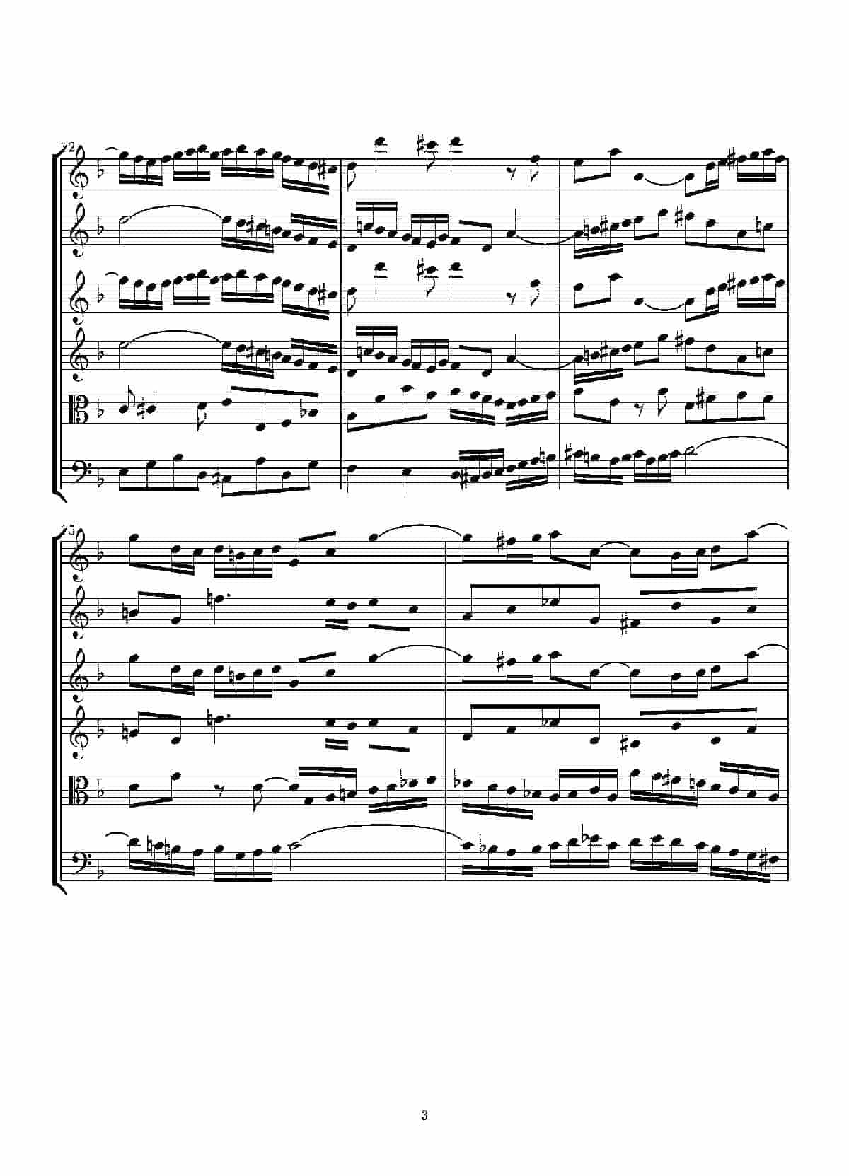 Concerto in D minor for two violins and string(Score)_第3张