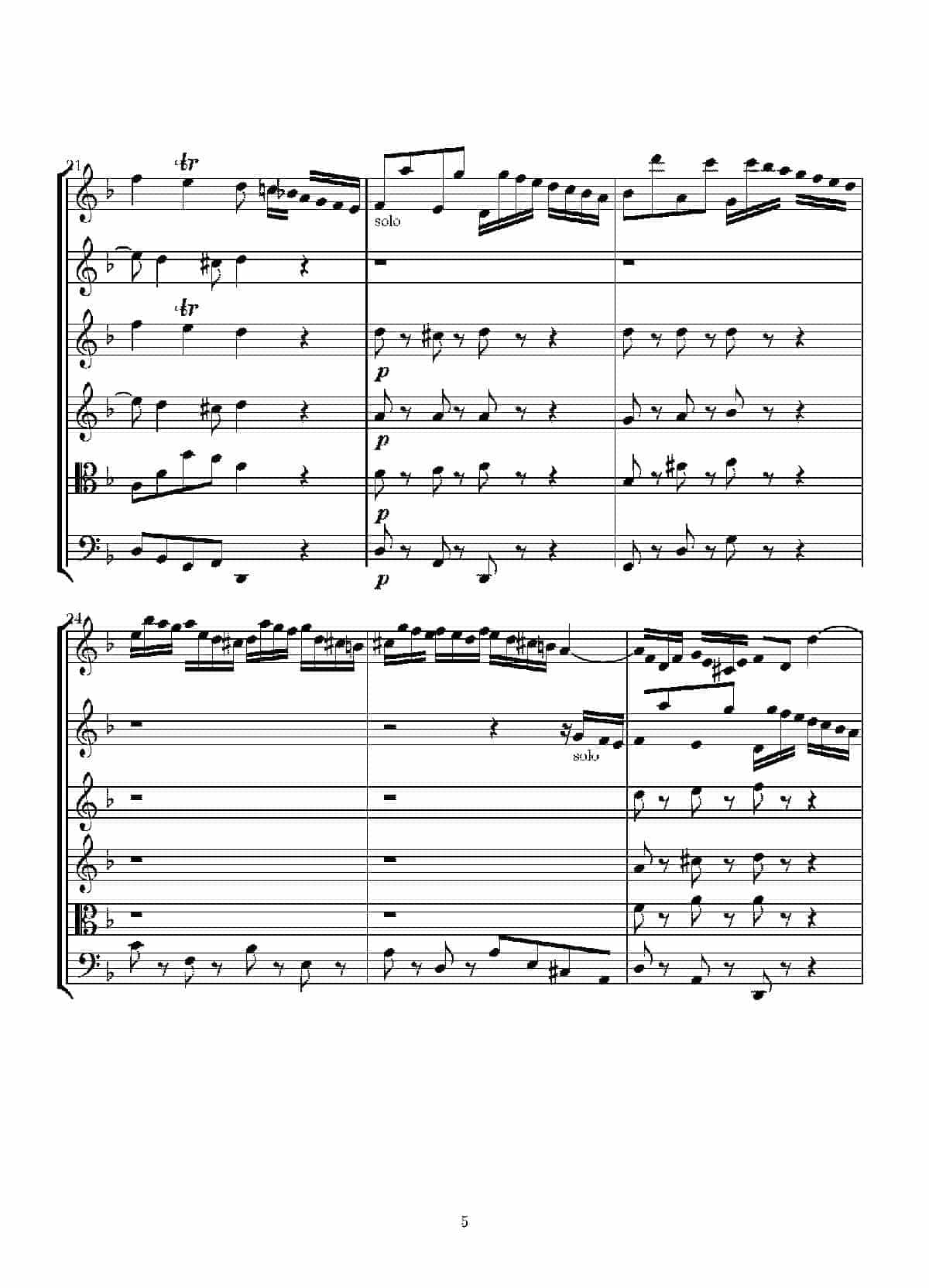 Concerto in D minor for two violins and string(Score)_第5张