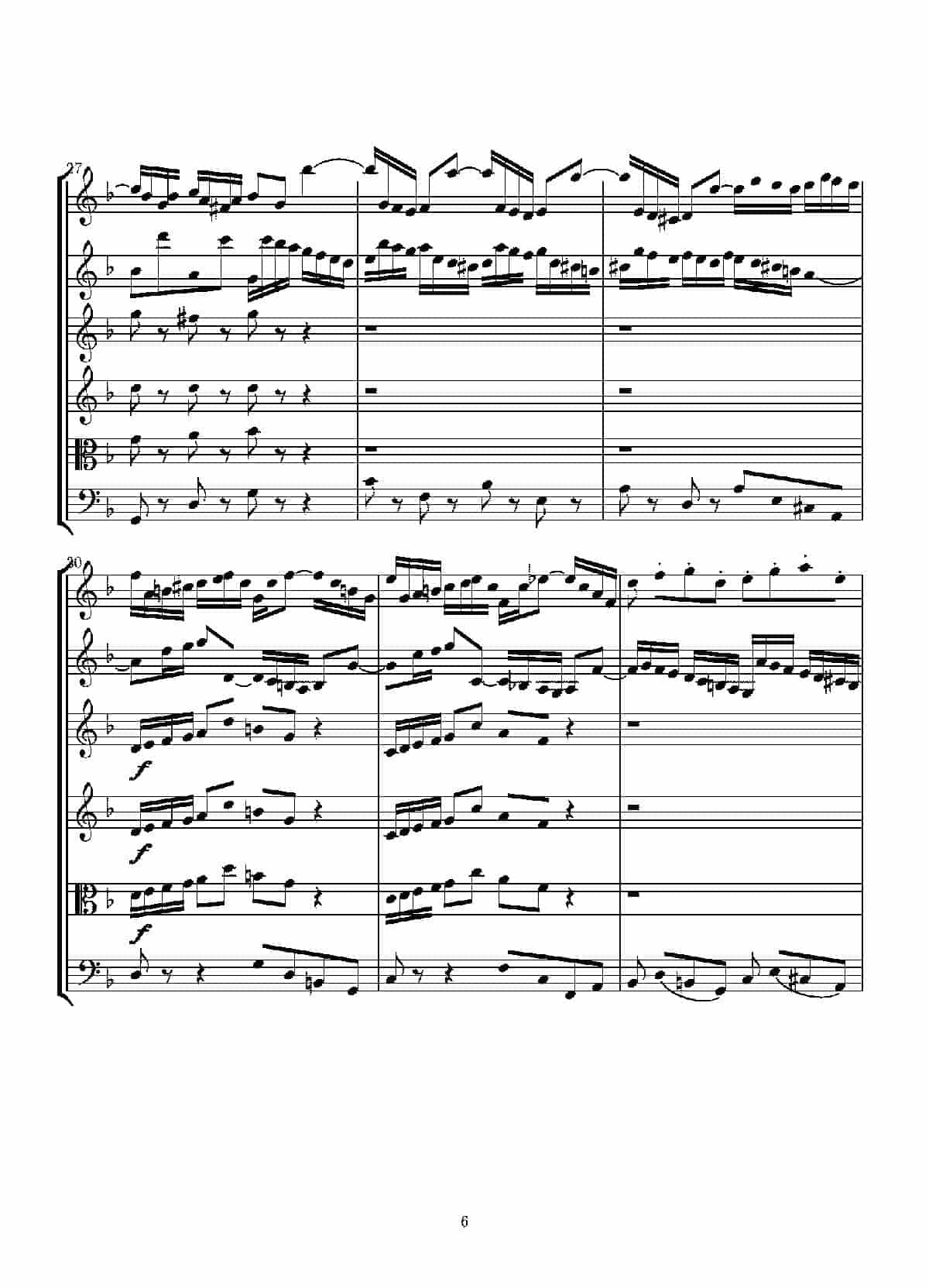Concerto in D minor for two violins and string(Score)_第6张