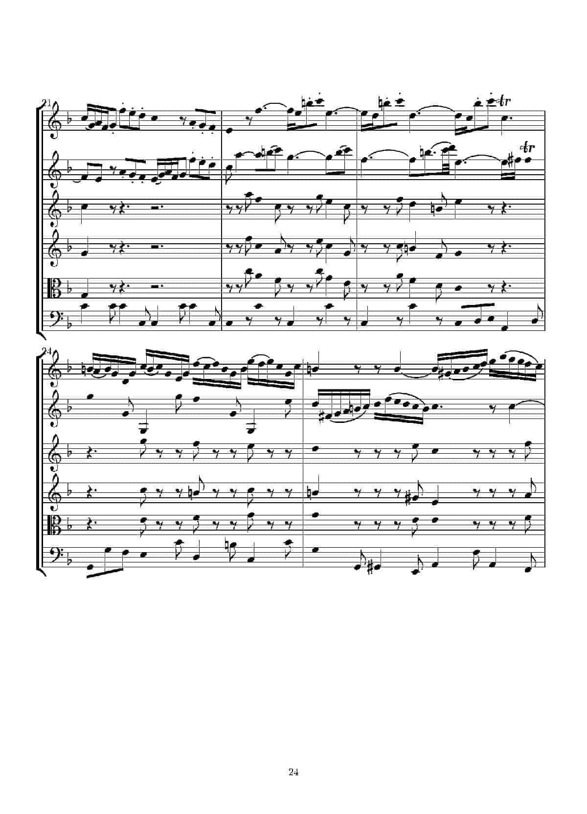 Concerto in D minor for two violins and string(Score)_第24张
