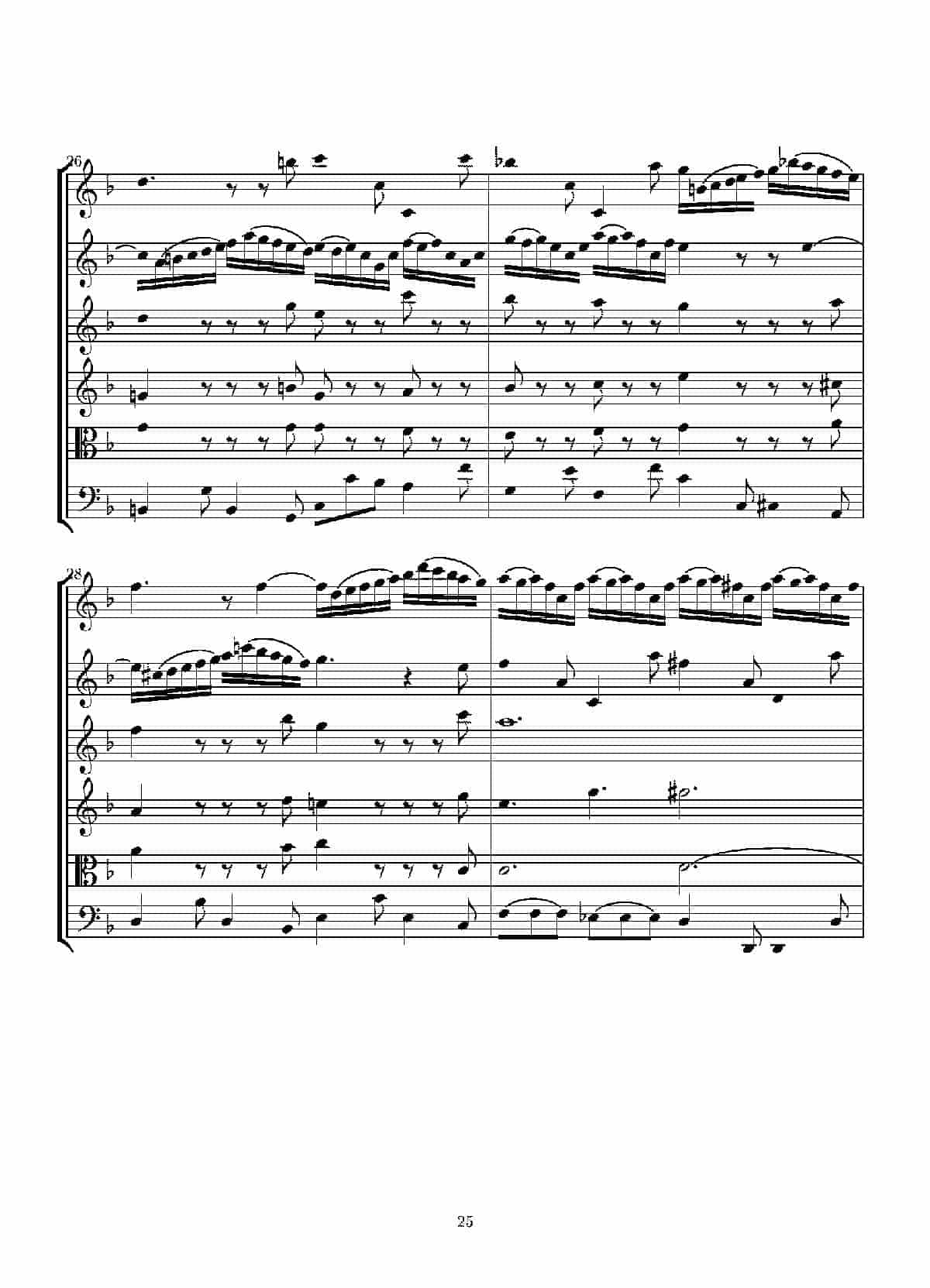 Concerto in D minor for two violins and string(Score)_第25张