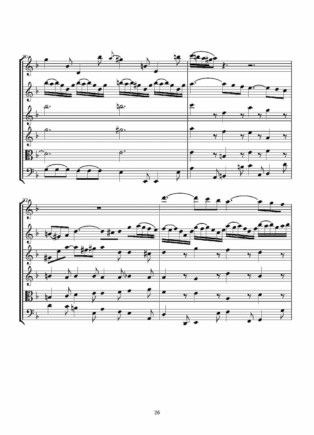 Concerto in D minor for two violins and string(Score)_第26张