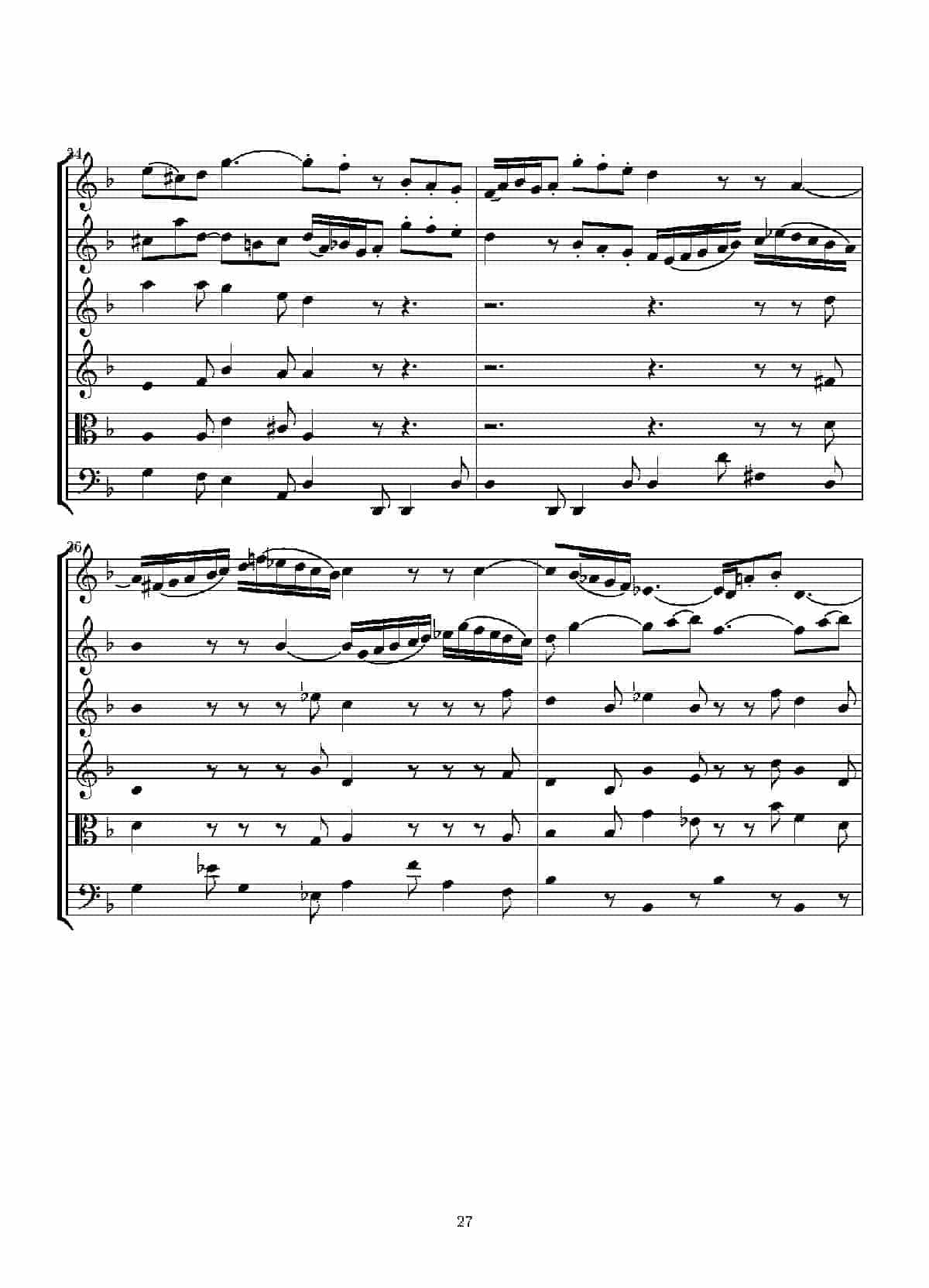 Concerto in D minor for two violins and string(Score)_第27张