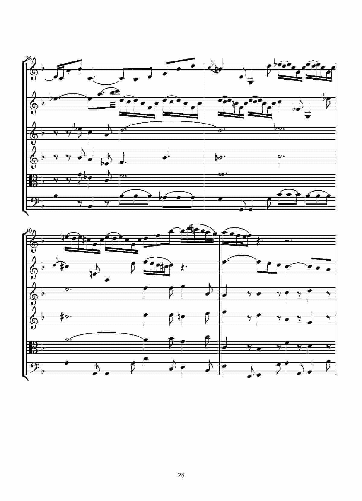 Concerto in D minor for two violins and string(Score)_第28张