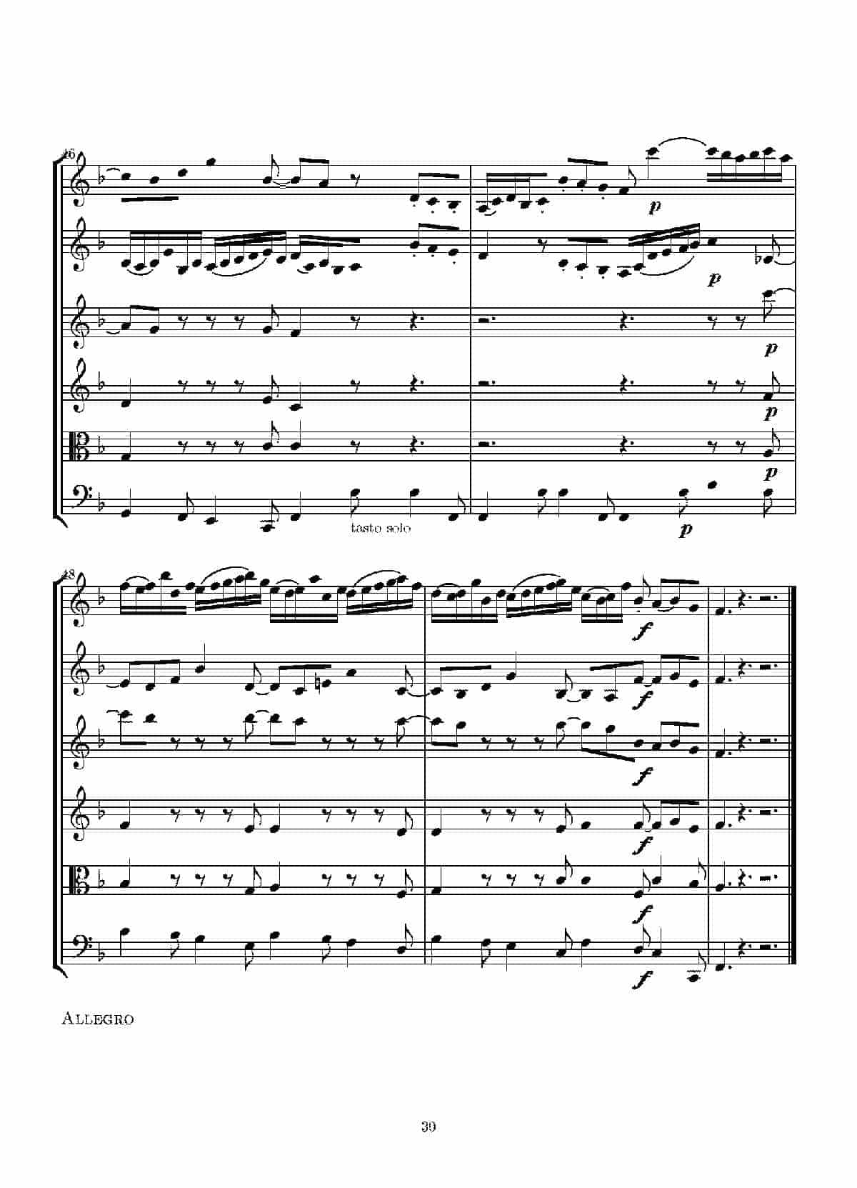 Concerto in D minor for two violins and string(Score)_第30张