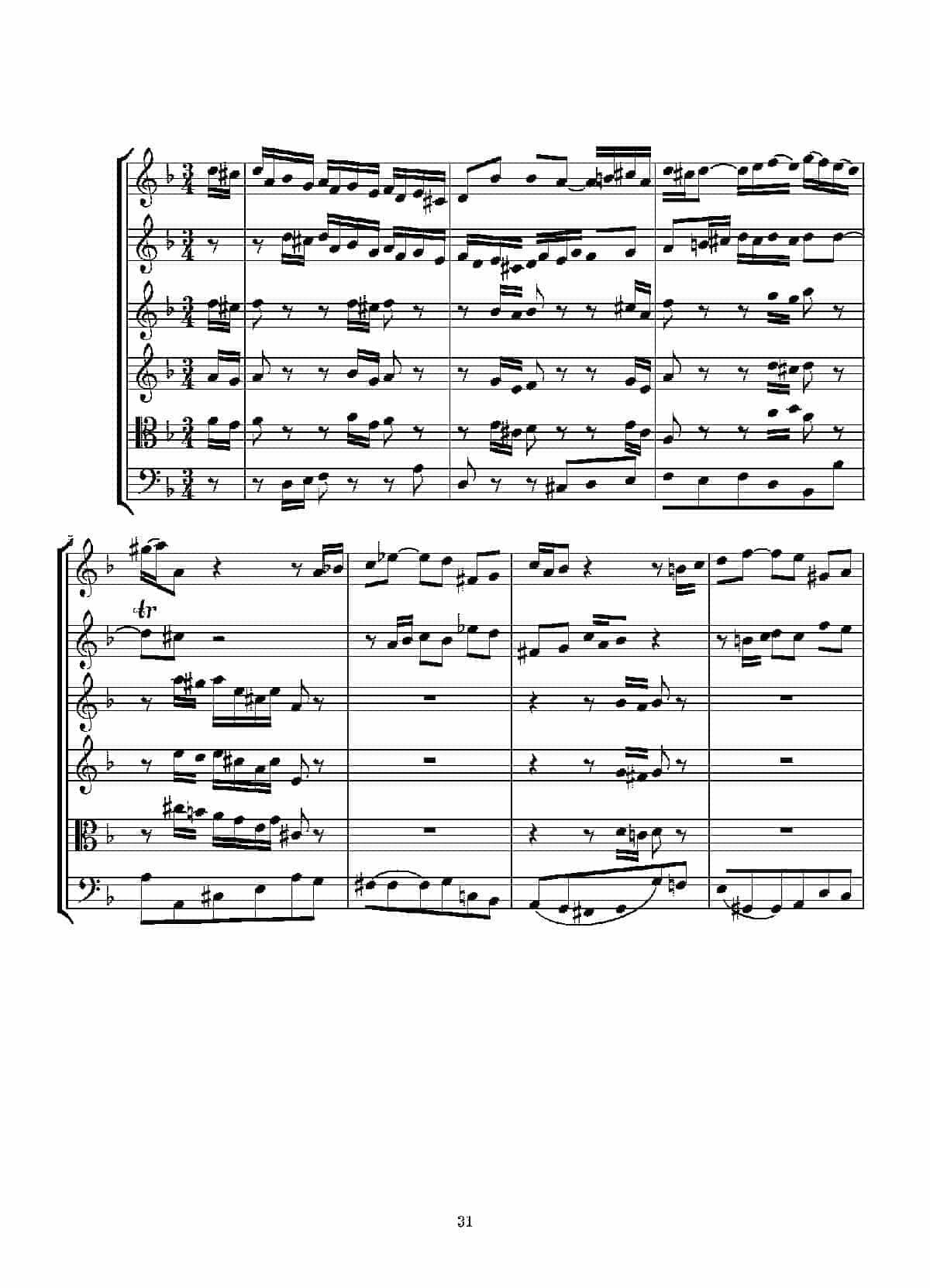 Concerto in D minor for two violins and string(Score)_第31张