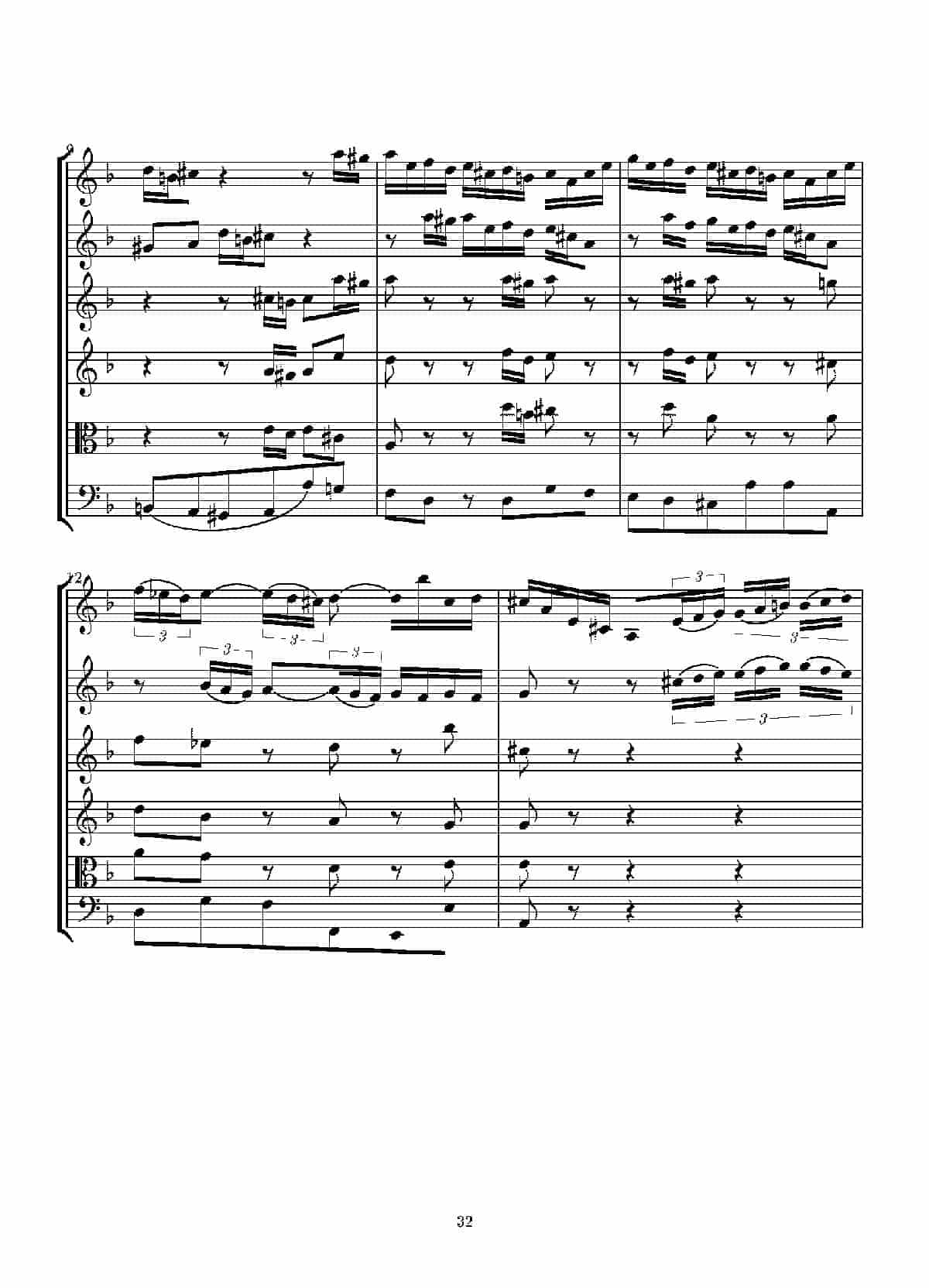 Concerto in D minor for two violins and string(Score)_第32张