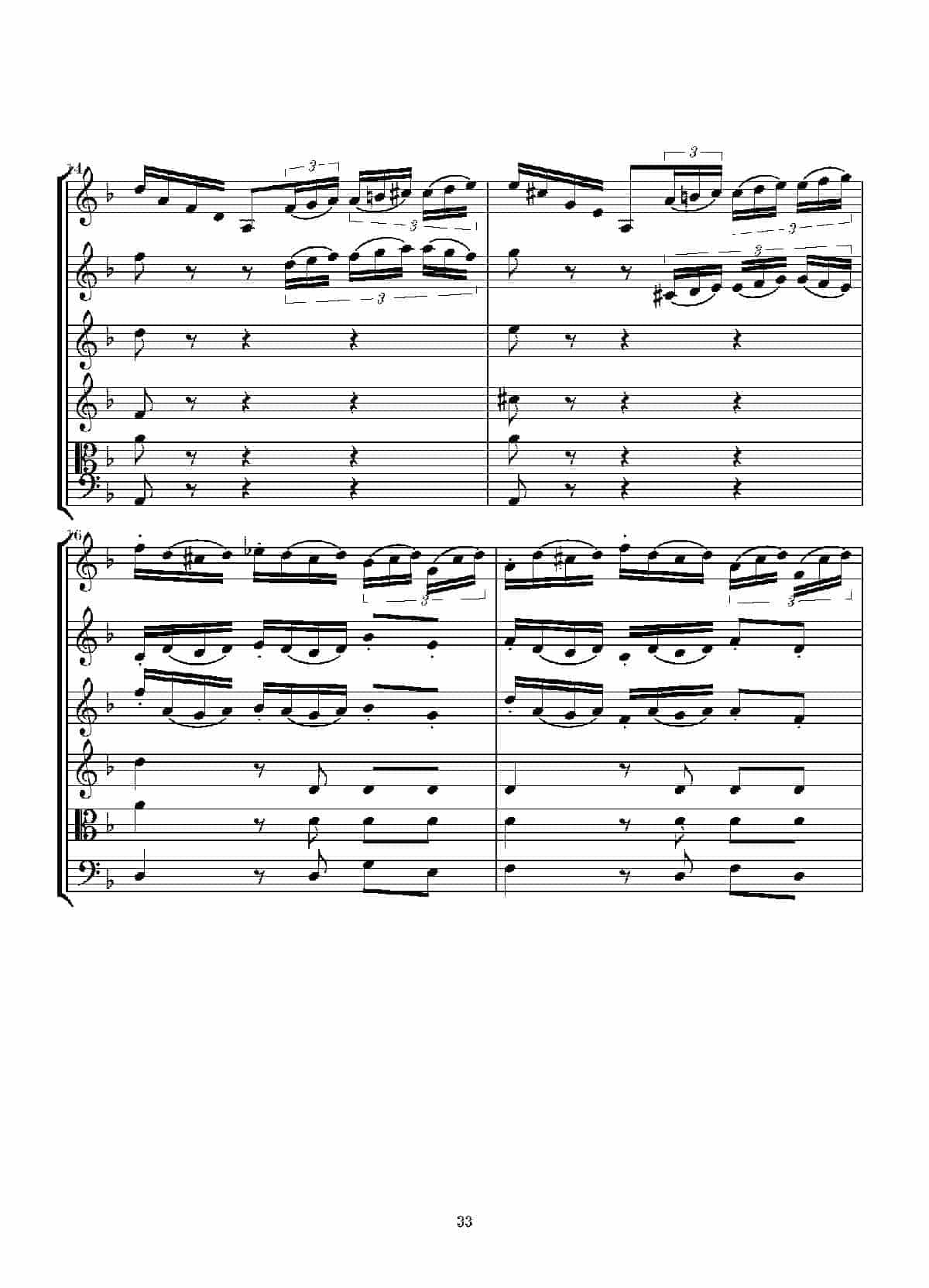 Concerto in D minor for two violins and string(Score)_第33张
