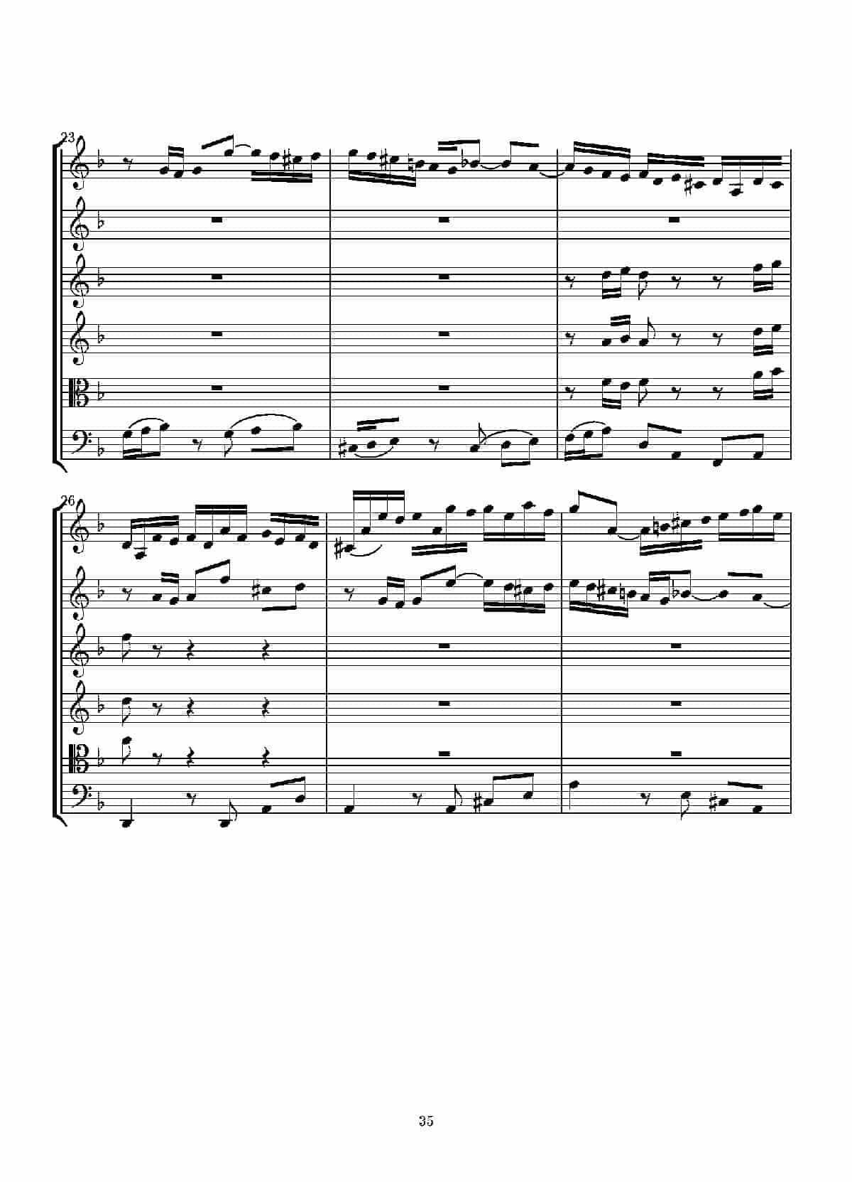 Concerto in D minor for two violins and string(Score)_第35张