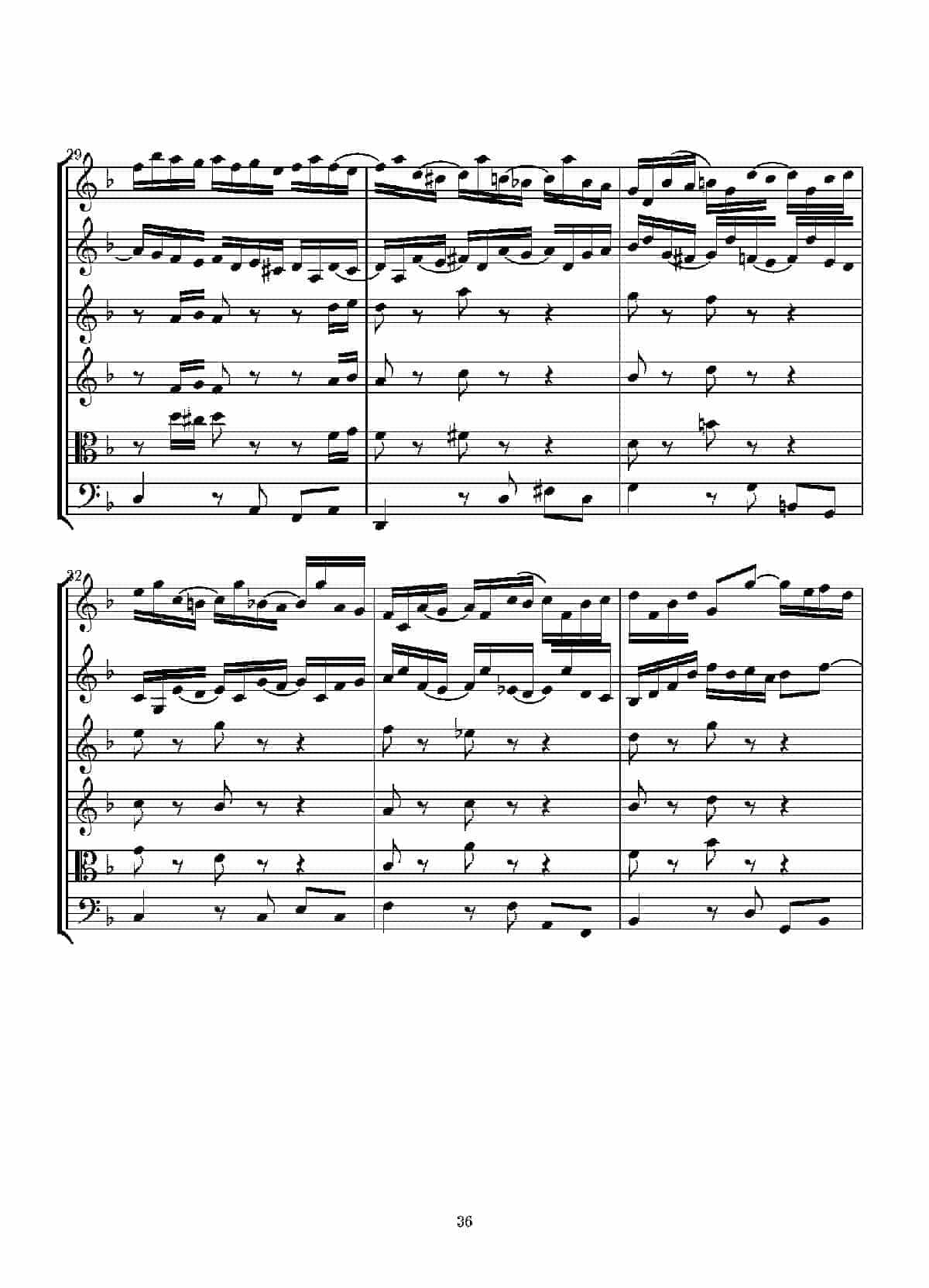 Concerto in D minor for two violins and string(Score)_第36张