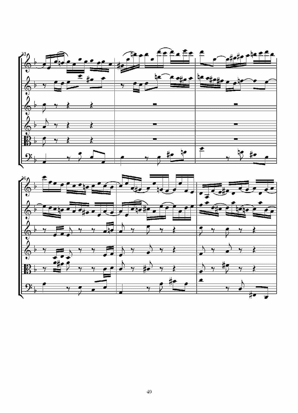Concerto in D minor for two violins and string(Score)_第40张