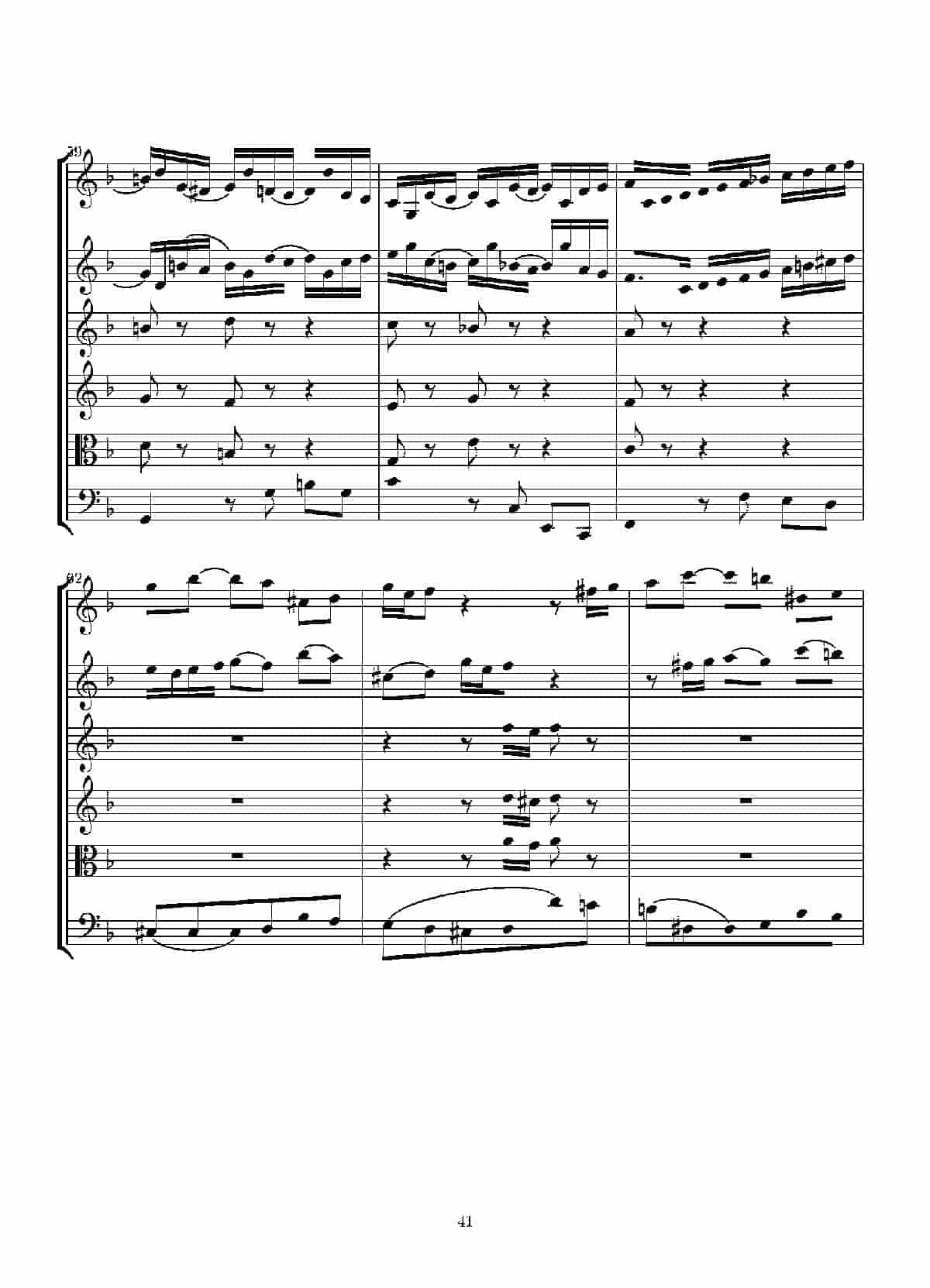 Concerto in D minor for two violins and string(Score)_第41张