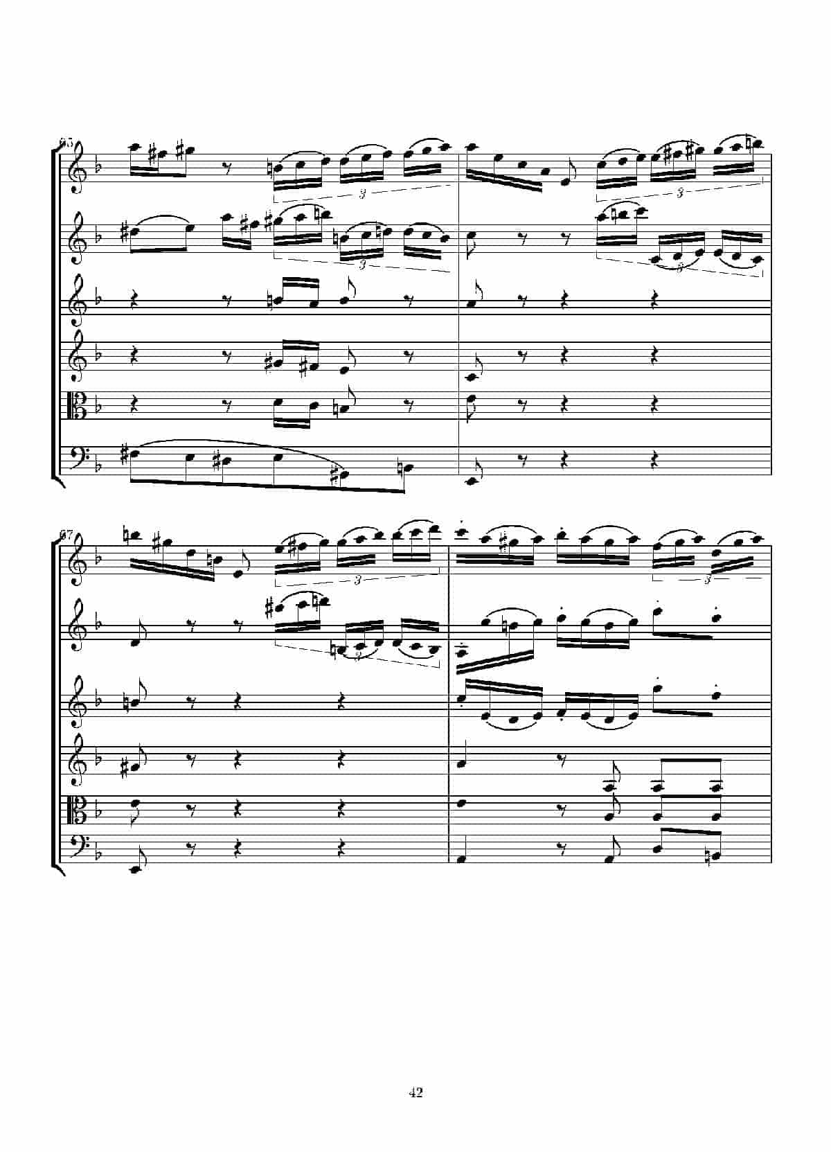 Concerto in D minor for two violins and string(Score)_第42张
