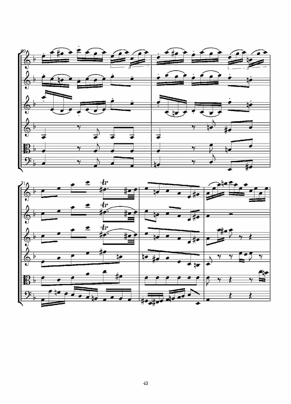 Concerto in D minor for two violins and string(Score)_第43张