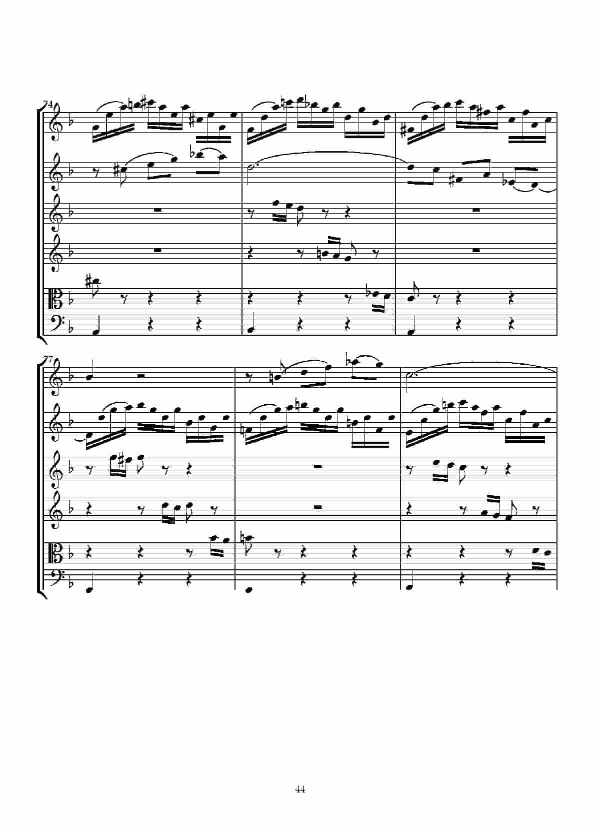 Concerto in D minor for two violins and string(Score)_第44张