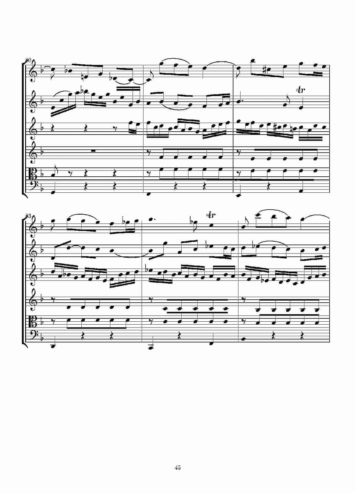 Concerto in D minor for two violins and string(Score)_第45张