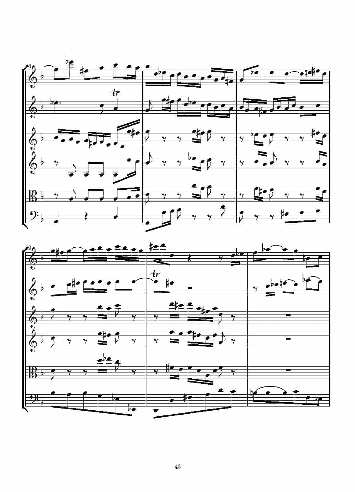 Concerto in D minor for two violins and string(Score)_第46张