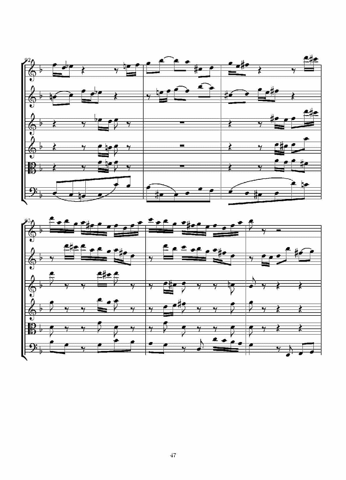 Concerto in D minor for two violins and string(Score)_第47张
