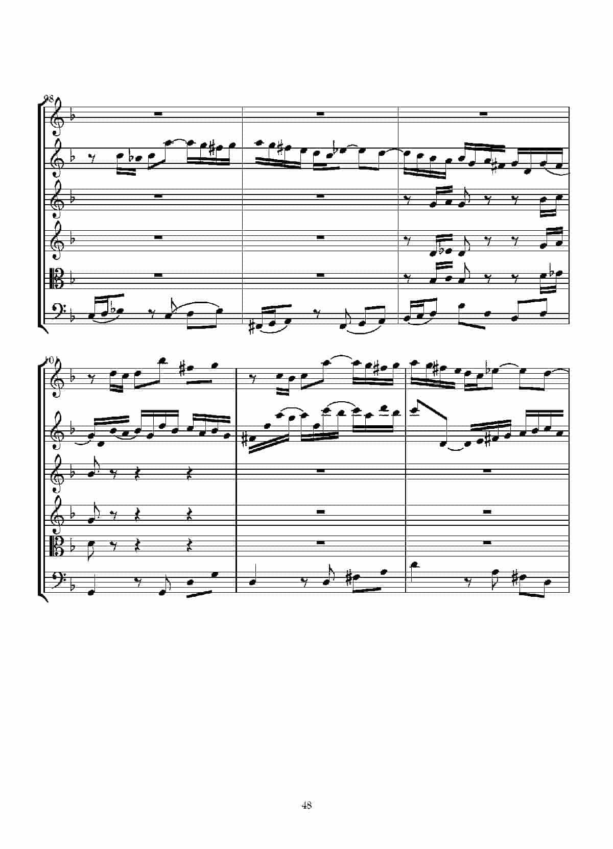 Concerto in D minor for two violins and string(Score)_第48张