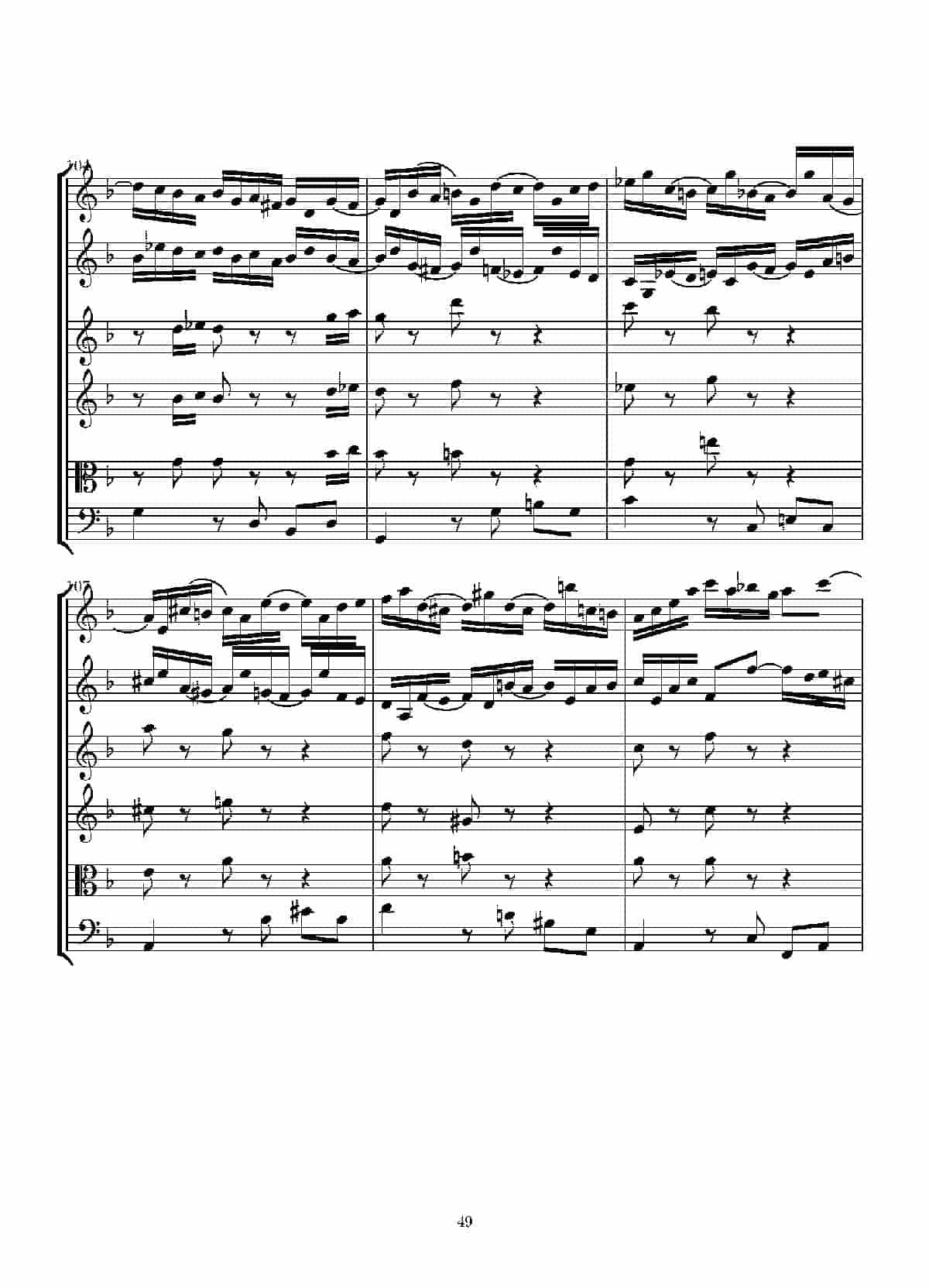 Concerto in D minor for two violins and string(Score)_第49张