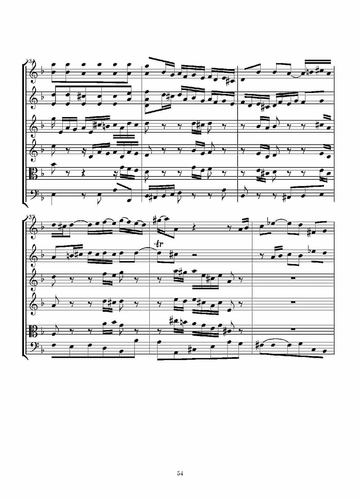 Concerto in D minor for two violins and string(Score)_第54张
