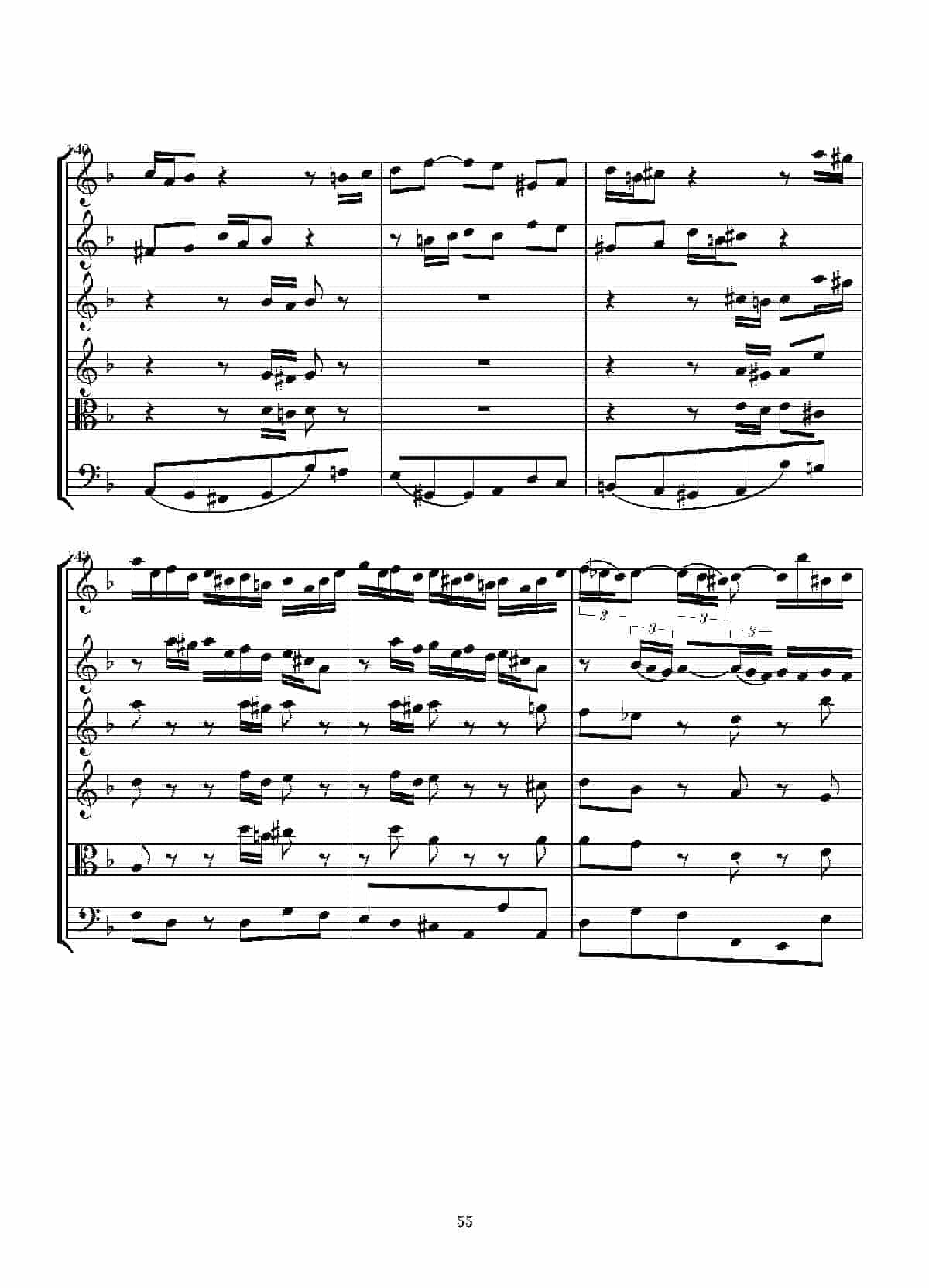 Concerto in D minor for two violins and string(Score)_第55张