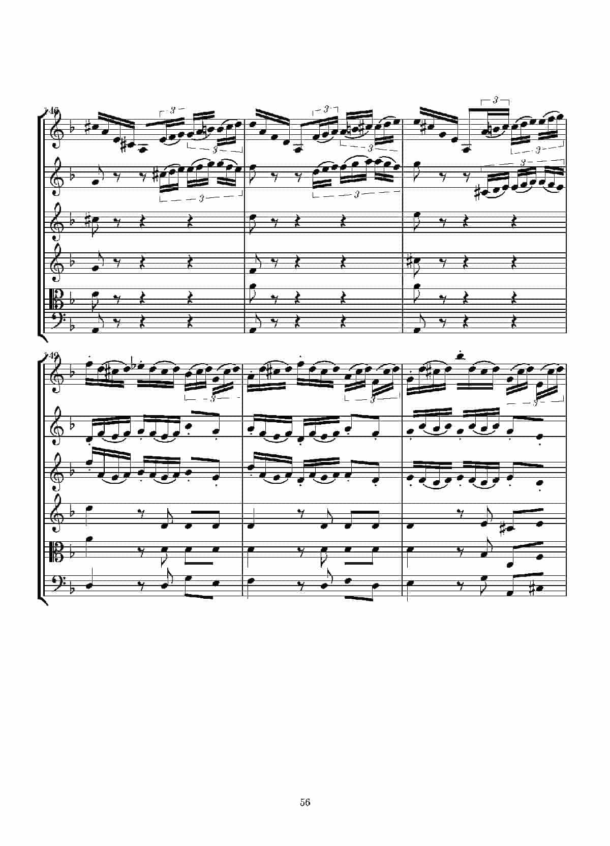 Concerto in D minor for two violins and string(Score)_第56张